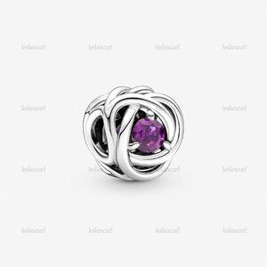 Pandora February Purple Eternity Circle Charm|Pendant